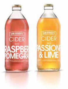 New Smirnoff cider bottles