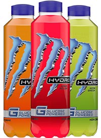 New Monster Hydro bottled drinks