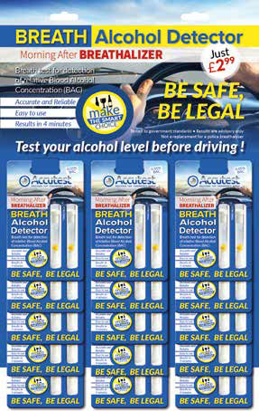 disposable breath testers - Take Stock magazine