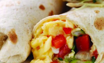 Scrambled Egg & Tomato Salsa Wrap