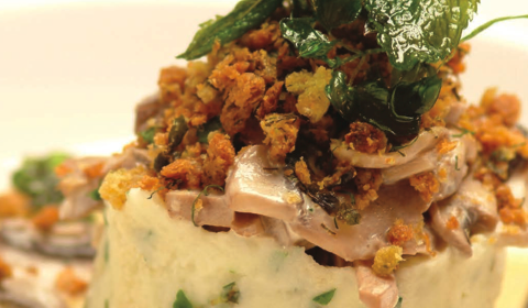 Wild Mushroom Stroganoff recipe with Herb Crumb Topping