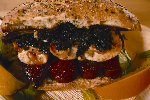 Scallop, Chorizo & Laverbread Butty - Bar & Kitchen