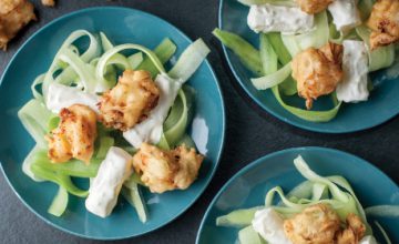 Cod Popcorn with Cucumber & Potato Salad