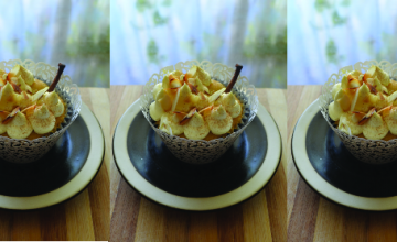 Poached Pear & Almond Cupcakes