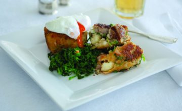 Herby Sausage Cakes with Savoy Cabbage