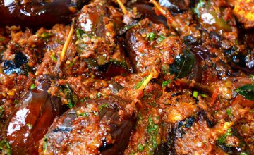 Burnt Aubergine & Dry Pomegranate Seeds