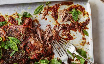 Pulled Lamb with Fiery Mint Chutney