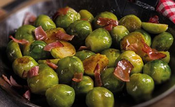 Sprouts, Bacon Toasted Macadamias, Apple Sauce & Crispy Sage