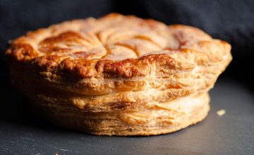 Slow Braised Turkey & Cranberry Pithivier, Burnt Sourdough Bread Sauce & Turkey Gravy