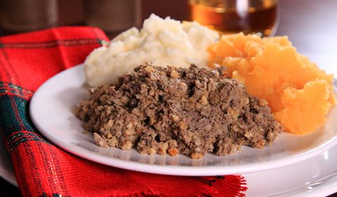 Haggis Caramelised Turnip Purée, Potato Tuille & Whisky Cream - Take Stock Magazine