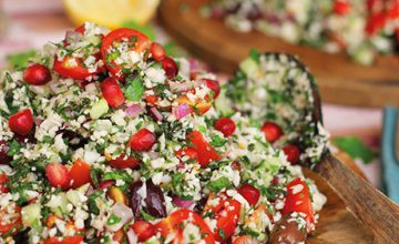 Cauliflower & Green Herb Tabbouleh with Lemon & Olive Oil Dressing