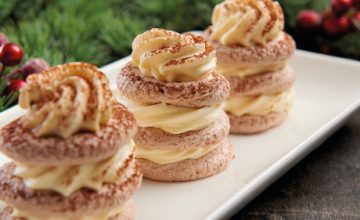 Chocolate Meringues with Baileys Custard Cream