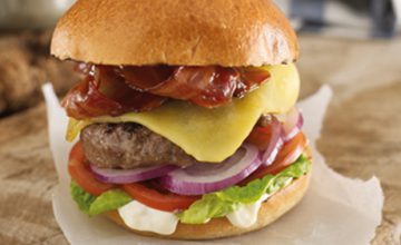 Maple & Beer Bacon Burger