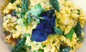 Crab, Spring Onion, Tabasco & Asparagus Risotto