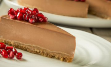 Dark Chocolate & Pomegranate Cheesecake