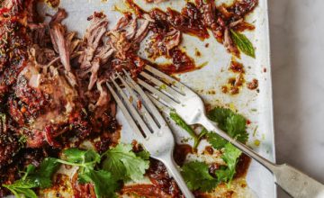 Pulled Lamb with Fiery Mint Chutney