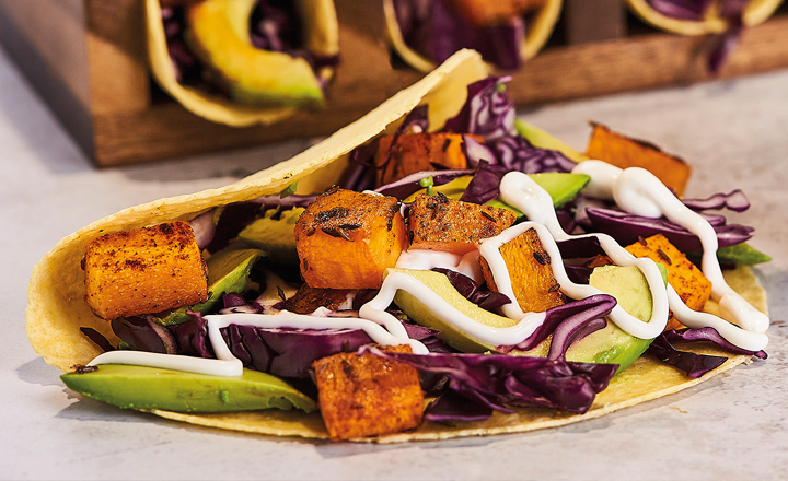 Smoky Squash Tacos with Heinz Vegan Mayo