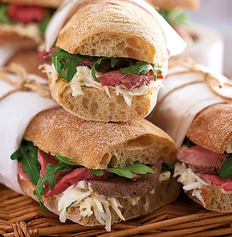 Beef ciabatta with celeriac remoulade