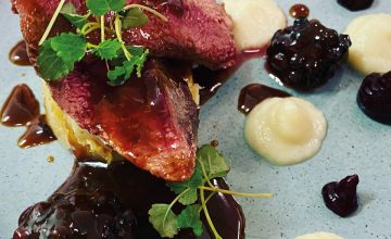 Pan-fried Pigeon Breast with Celeriac & Blackberry