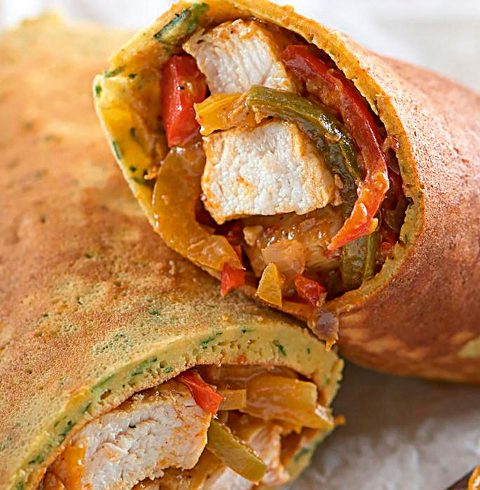 Chicken tikka chapati burritos