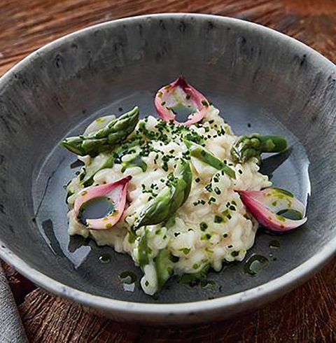 Risotto with Asparagus, Mascarpone and Parmesan