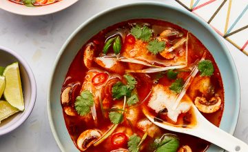 Thai-inspired Tom Yum Soup with Pollack