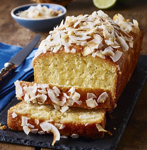 Coconut, Lime & Rum Drizzle Cake