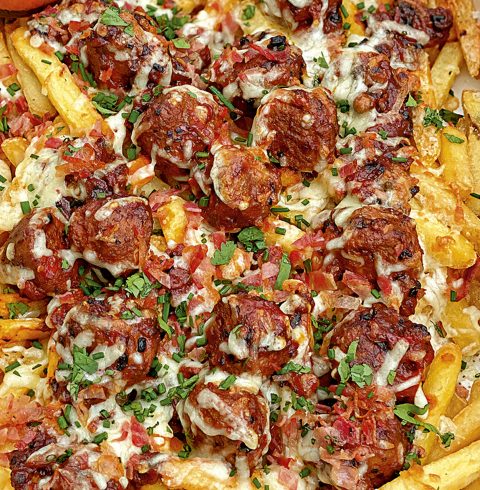 Meatball Marinara Loaded Fries