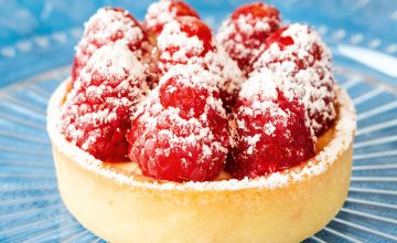 Fresh Cream Raspberry Tarts
