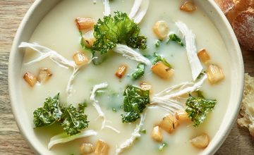 Chicken, Kale and Salsify soup