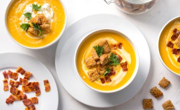 Butternut Squash, Bacon and Onion Soup