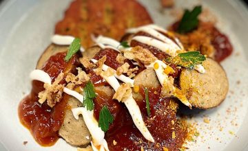 Currywurst with Sauerkraut