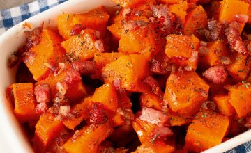 Sugar Roasted Squash with Bacon