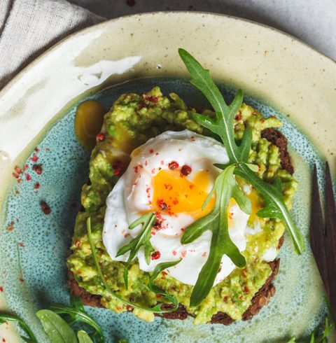 Avocado and egg on toast