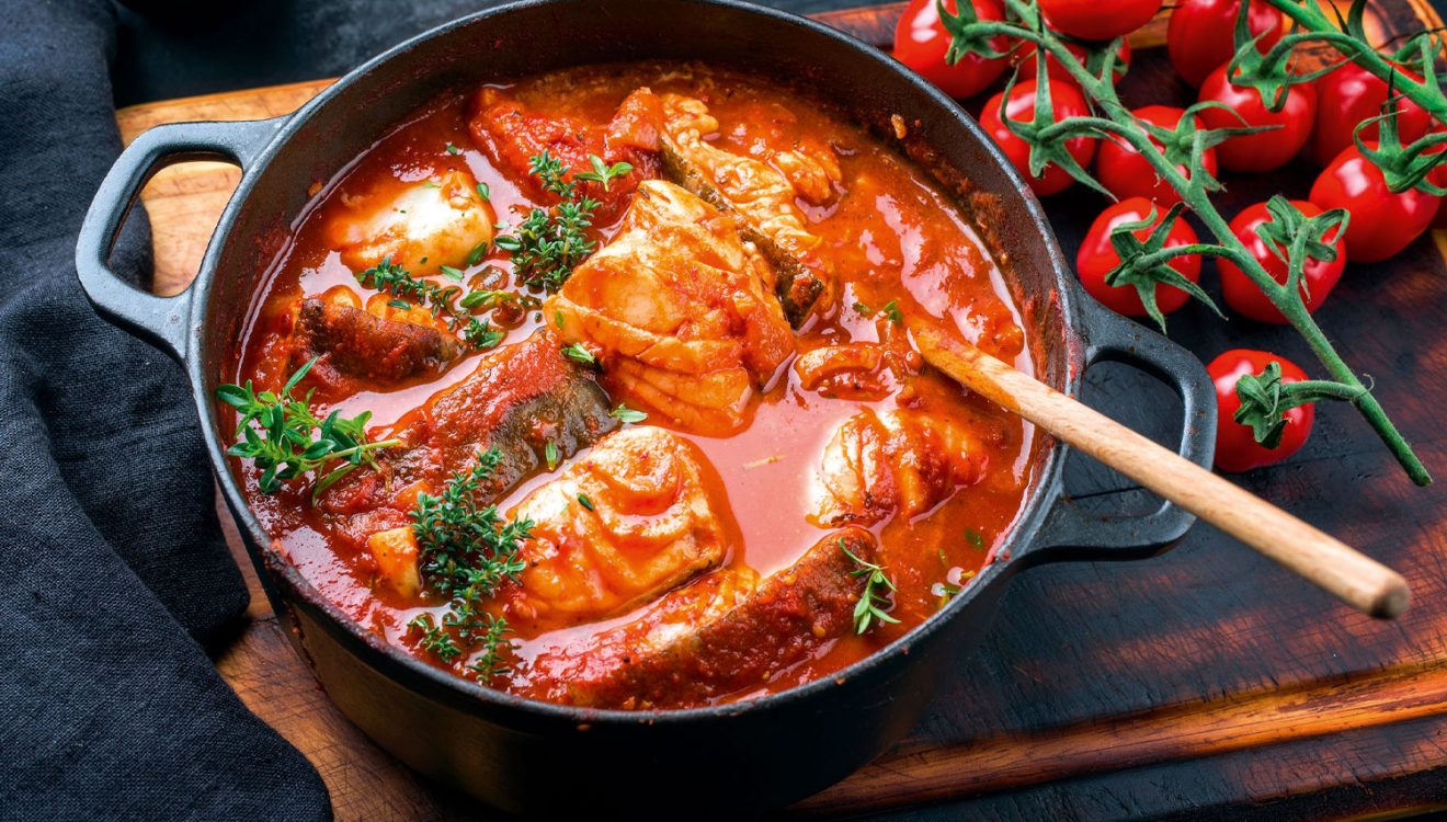 Spanish style fish stew