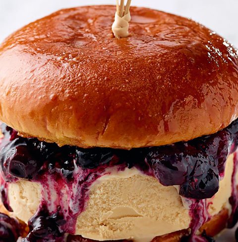 Brioche ice cream sandwich