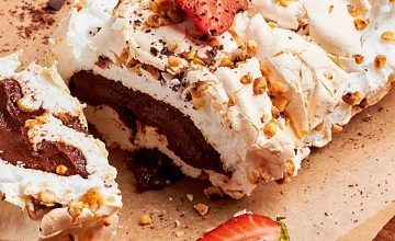 Hazelnut Meringue Roulade