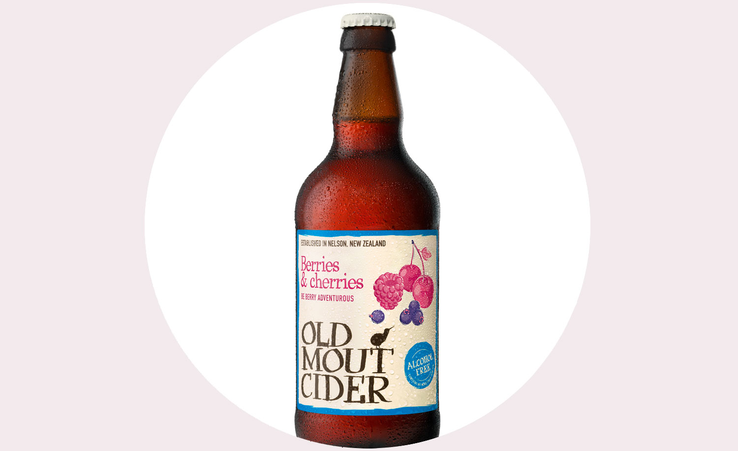 Old Mout Cider Berries & Cherries Alcohol-Free bottle