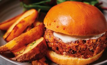 Cheesy Cajun Bean Burger