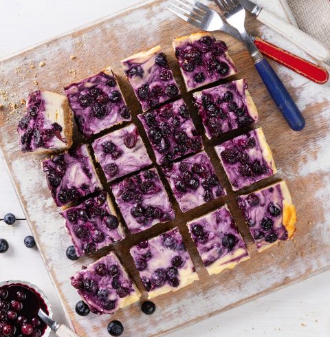 Lemon and Blueberry Cheesecake Bites