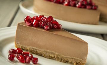 Dark Chocolate and Pomegranate Cheesecake