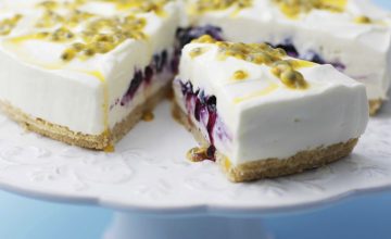 Blueberry and Passion Fruit Cheesecake