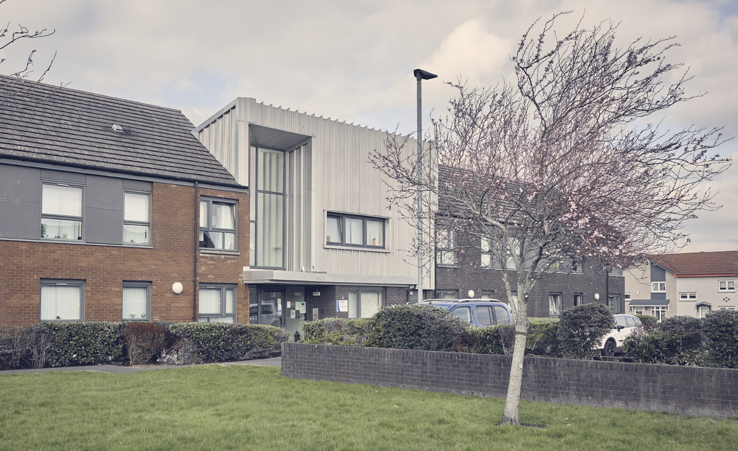 Exterior of Corson Court. Belshill, North Lanarkshire