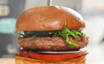 Plant-based Juicy Lucy Burger