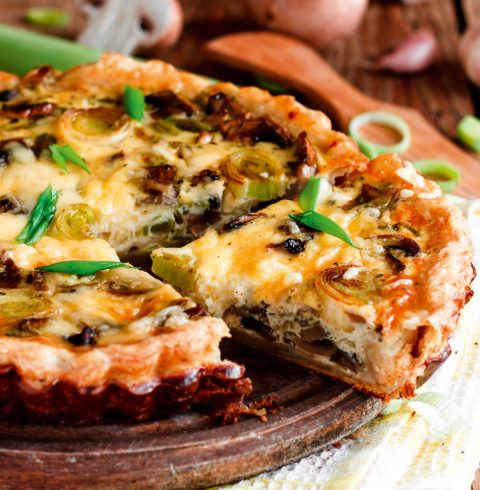 Leek Mushroom & Gruyère Quiche