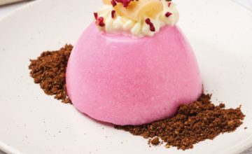 Raspberry & Rhubarb Domes