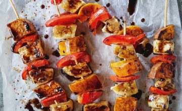 Sweet Potato and Halloumi Skewers