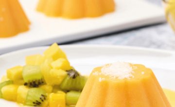 Orange Mango & Coconut Jelly with a Tropical Fruit Salad