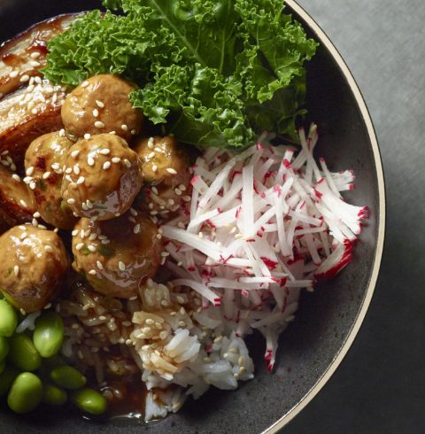 Donburi Sticky Teriyaki Meatballs